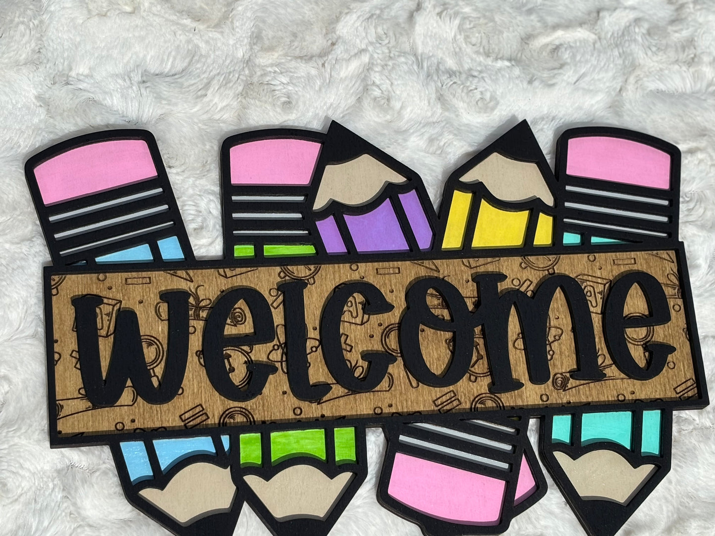 Pencil Welcome Sign