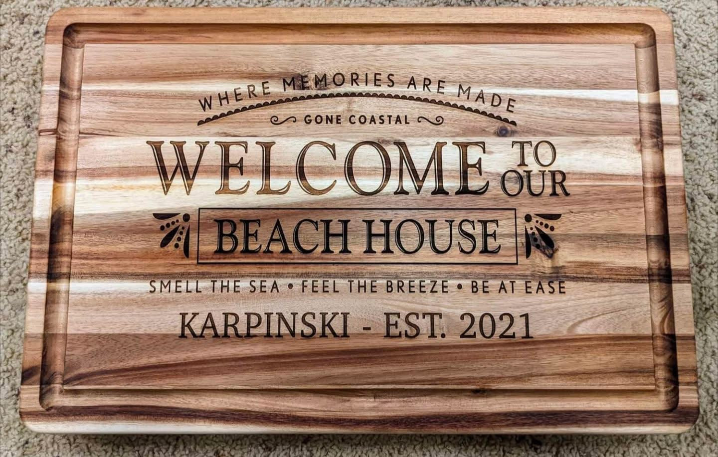 “Welcome To” Large Cutting Board