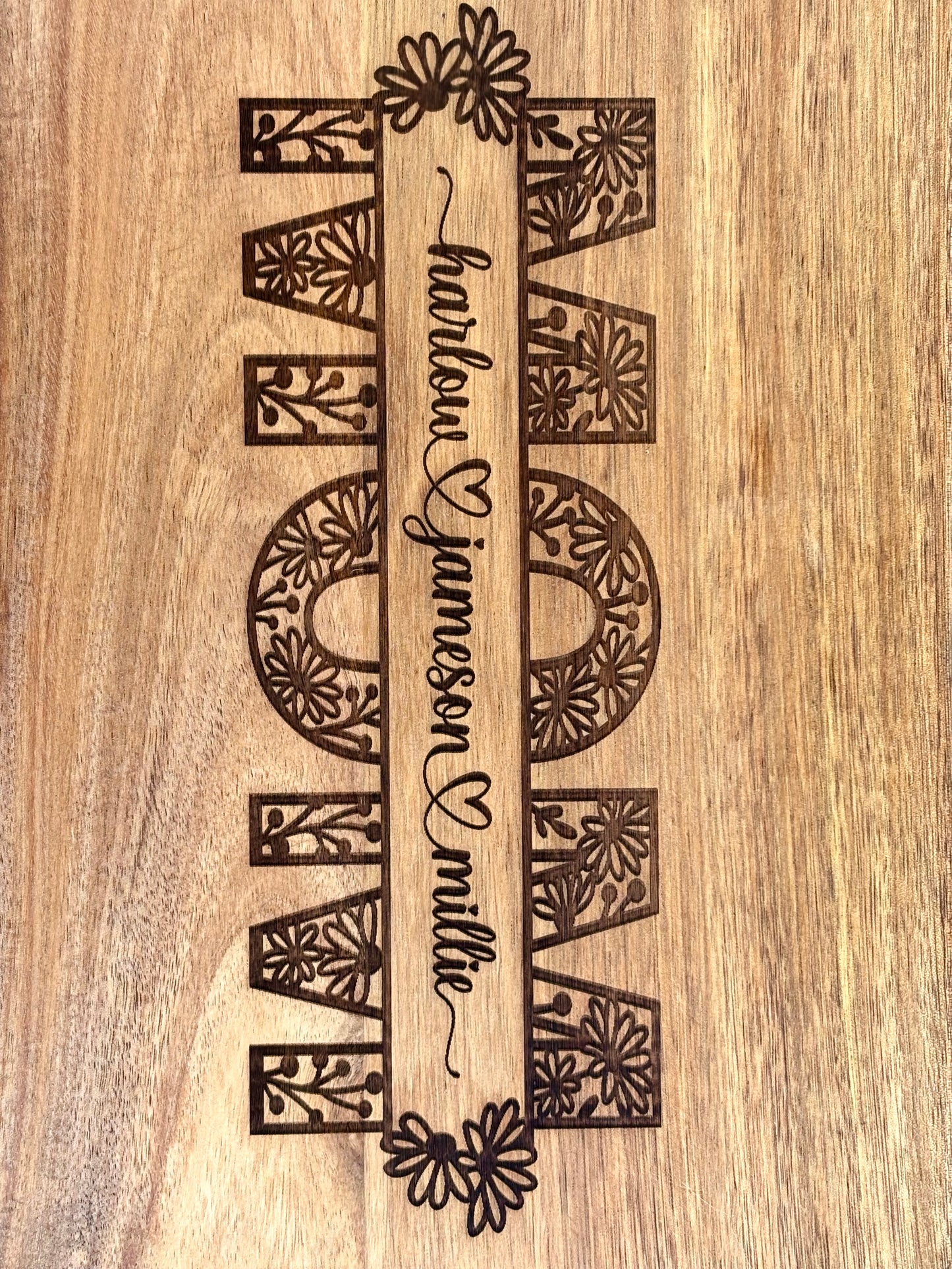 Personalized Mom Cutting Board