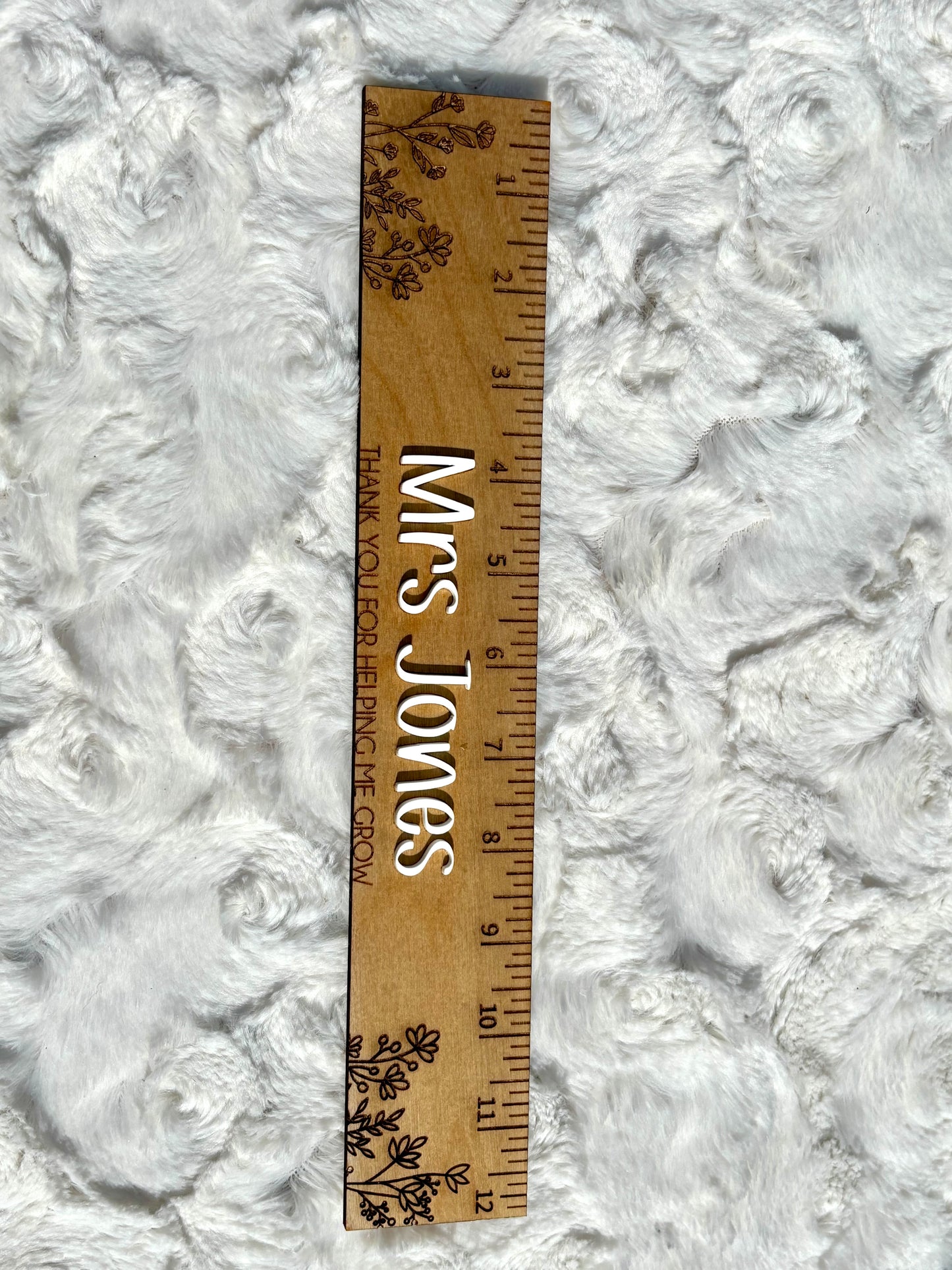 Personalized Floral Ruler