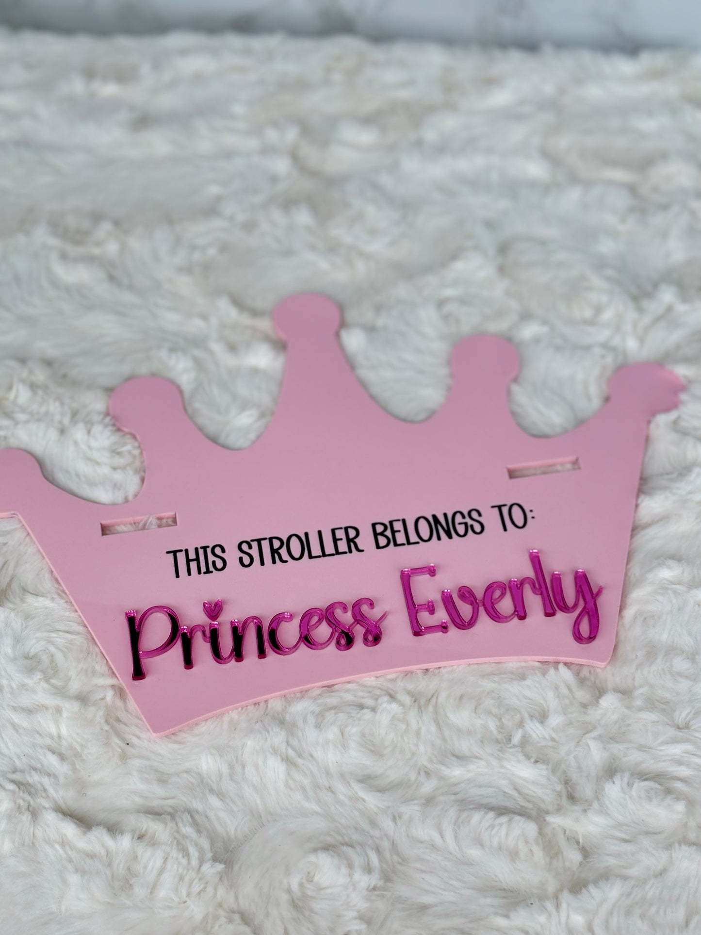 Princess Crown Stroller Tag