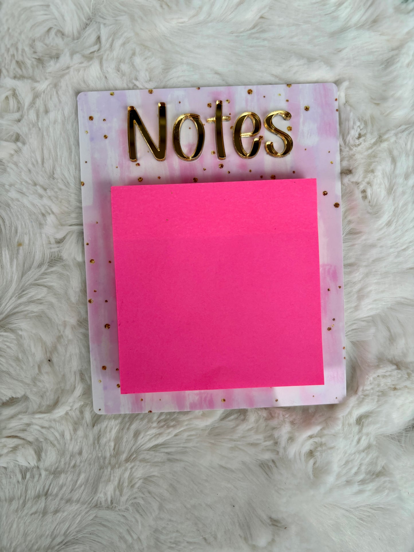 Pink and Gold Notepad Holder
