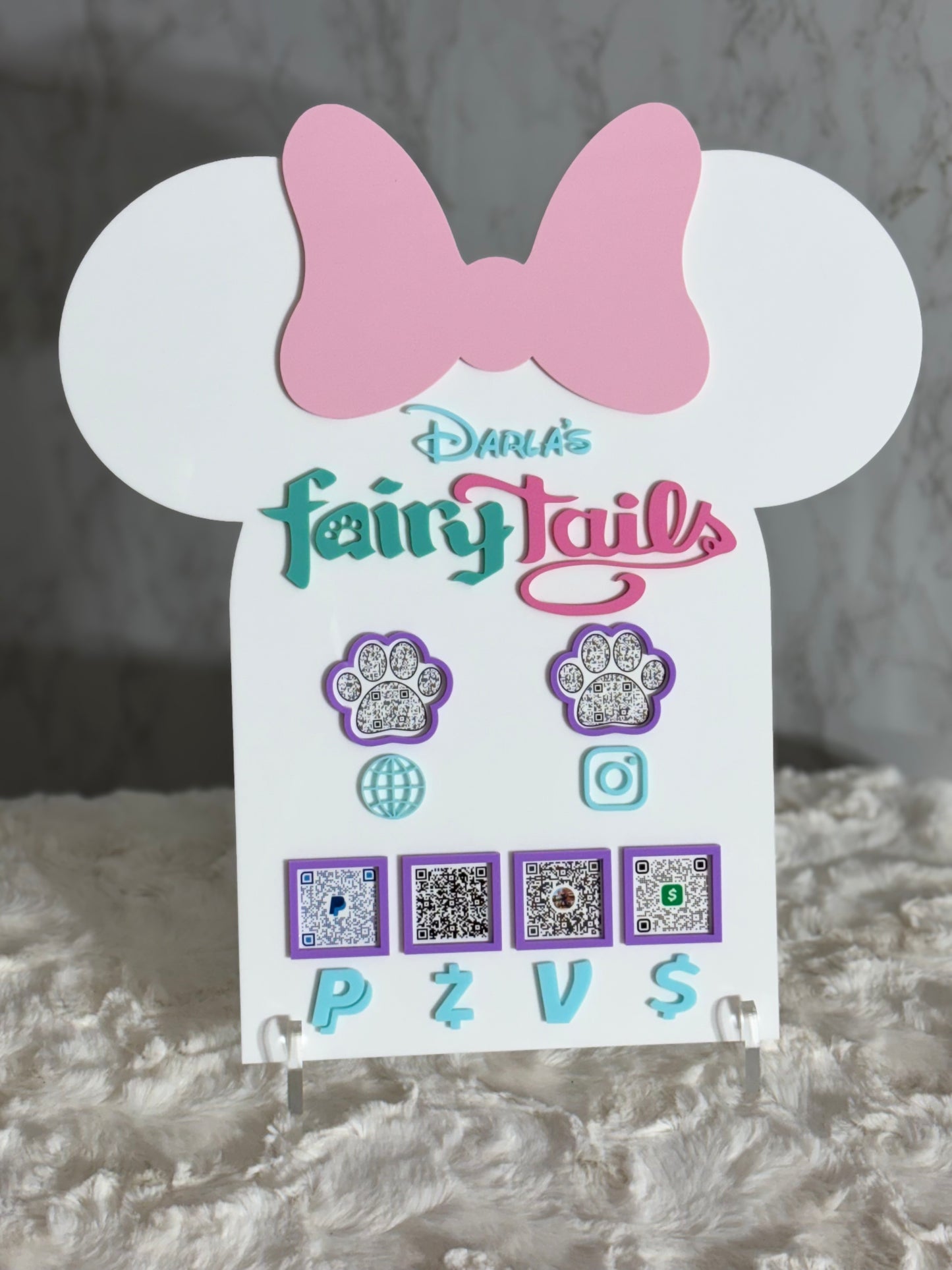 Custom Design QR Code Social + Payment Sign