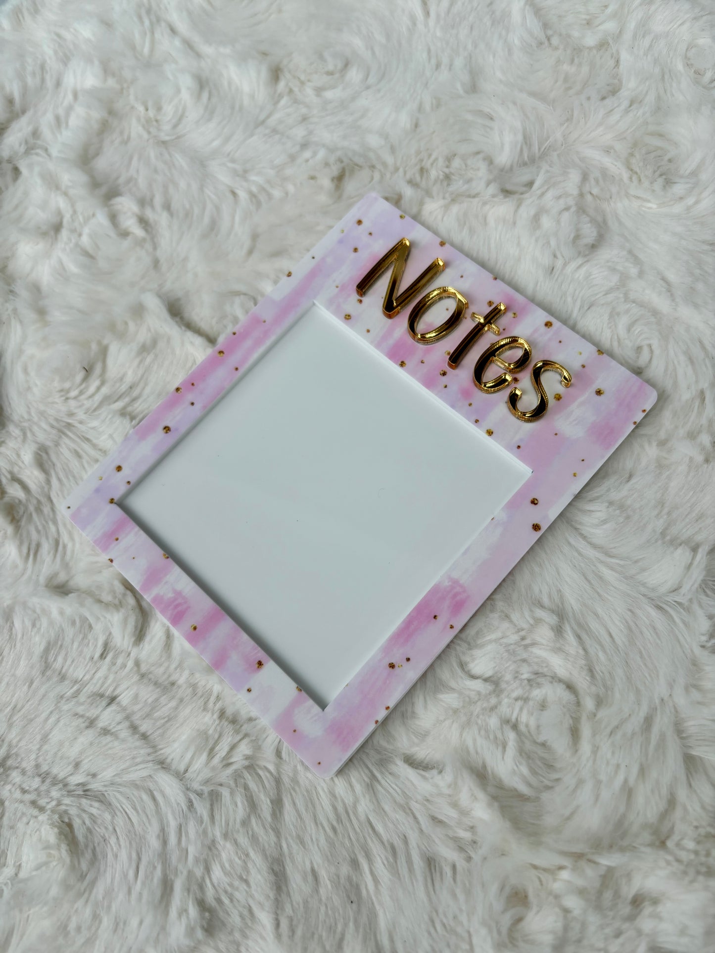 Pink and Gold Notepad Holder