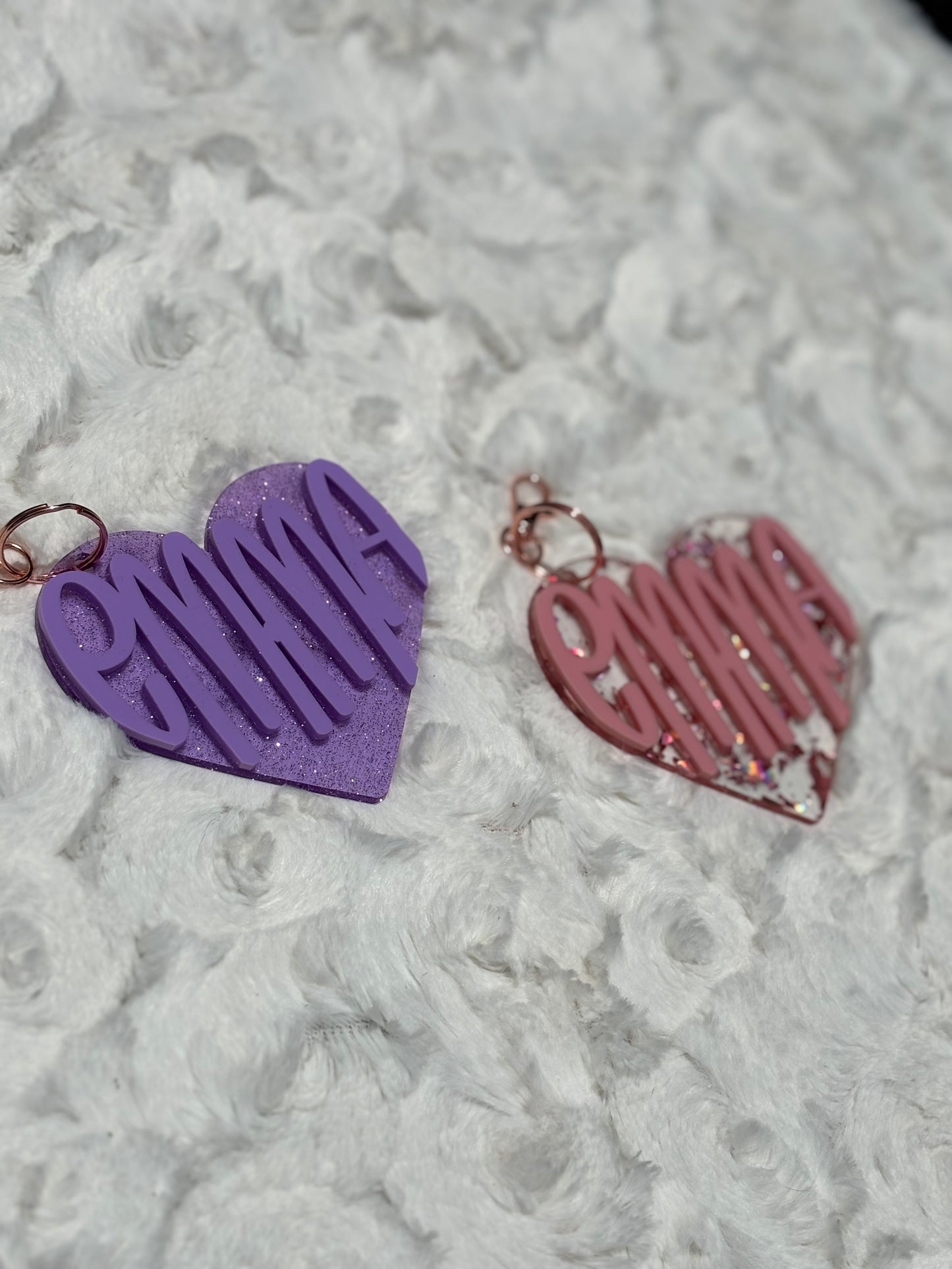 Heart Name Keychain