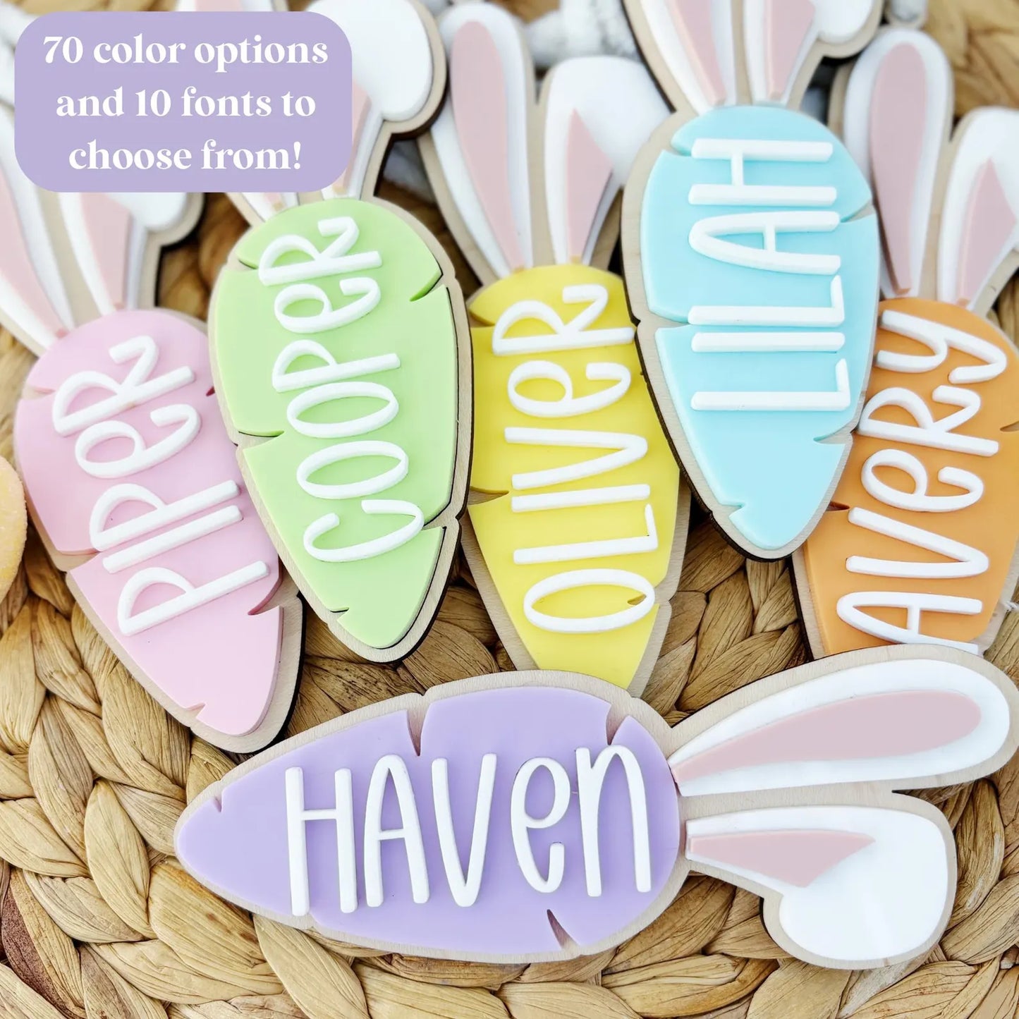 Easter Carrot Basket Tag