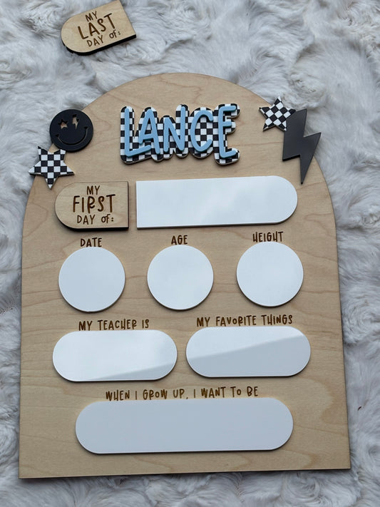 First/Last Back to School Board