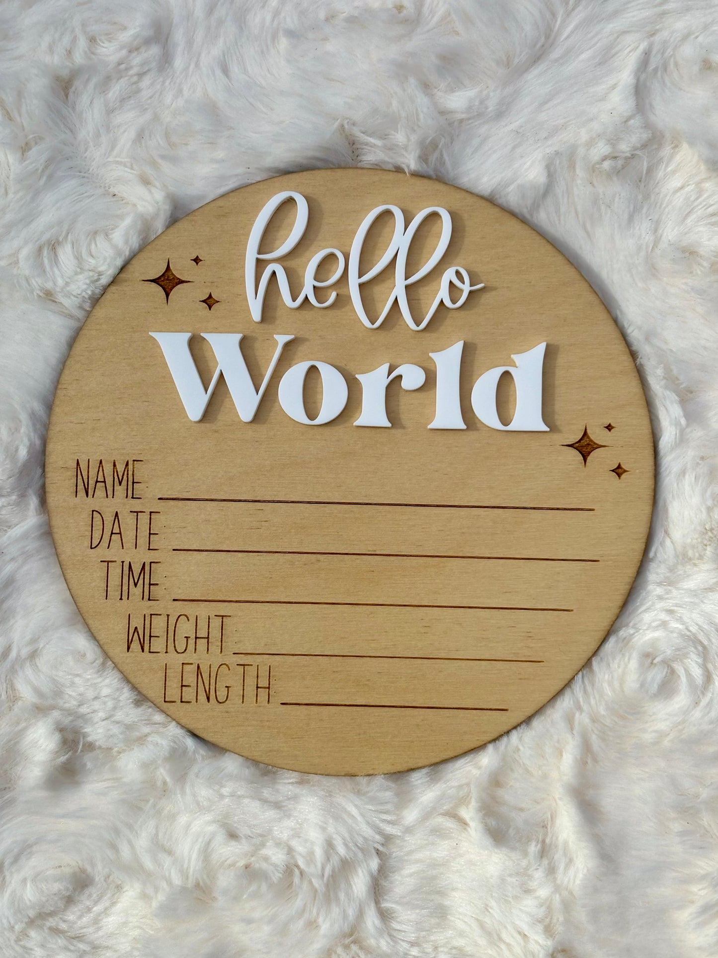 Baby Birth Announcement “Hello World”