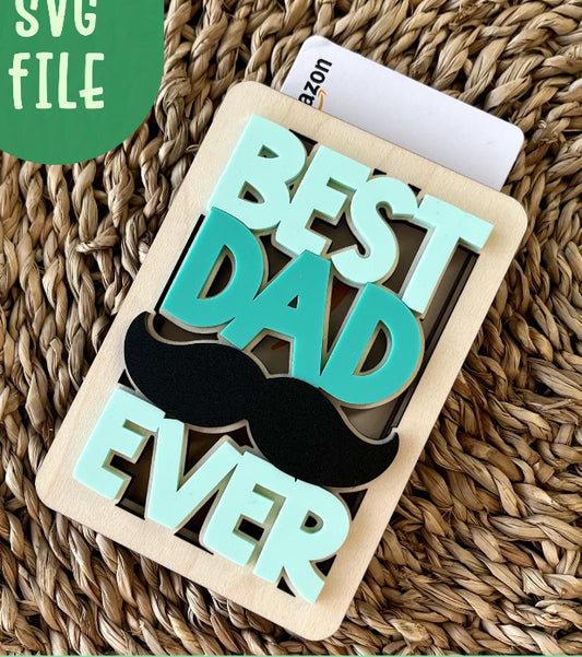 Best Dad Ever Gift Card Holder