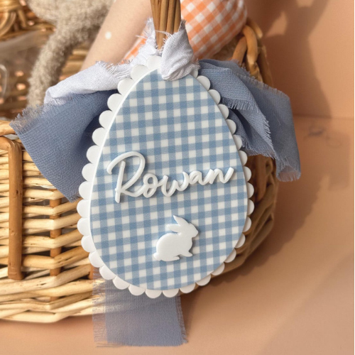 Easter Egg Basket Tag