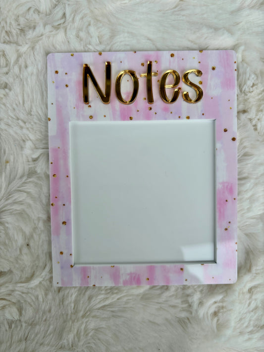 Pink and Gold Notepad Holder