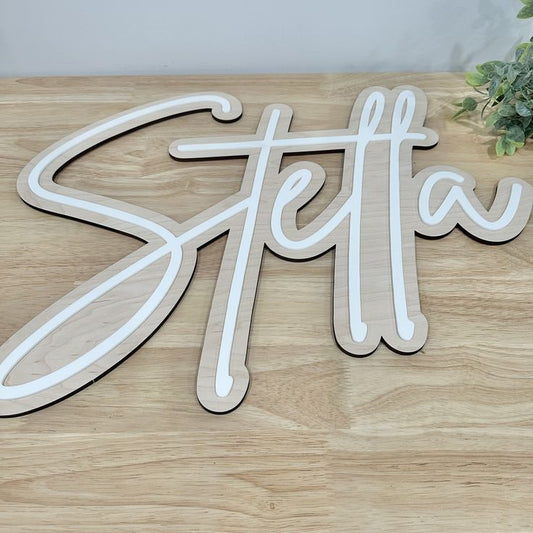 Double Layer Name Sign