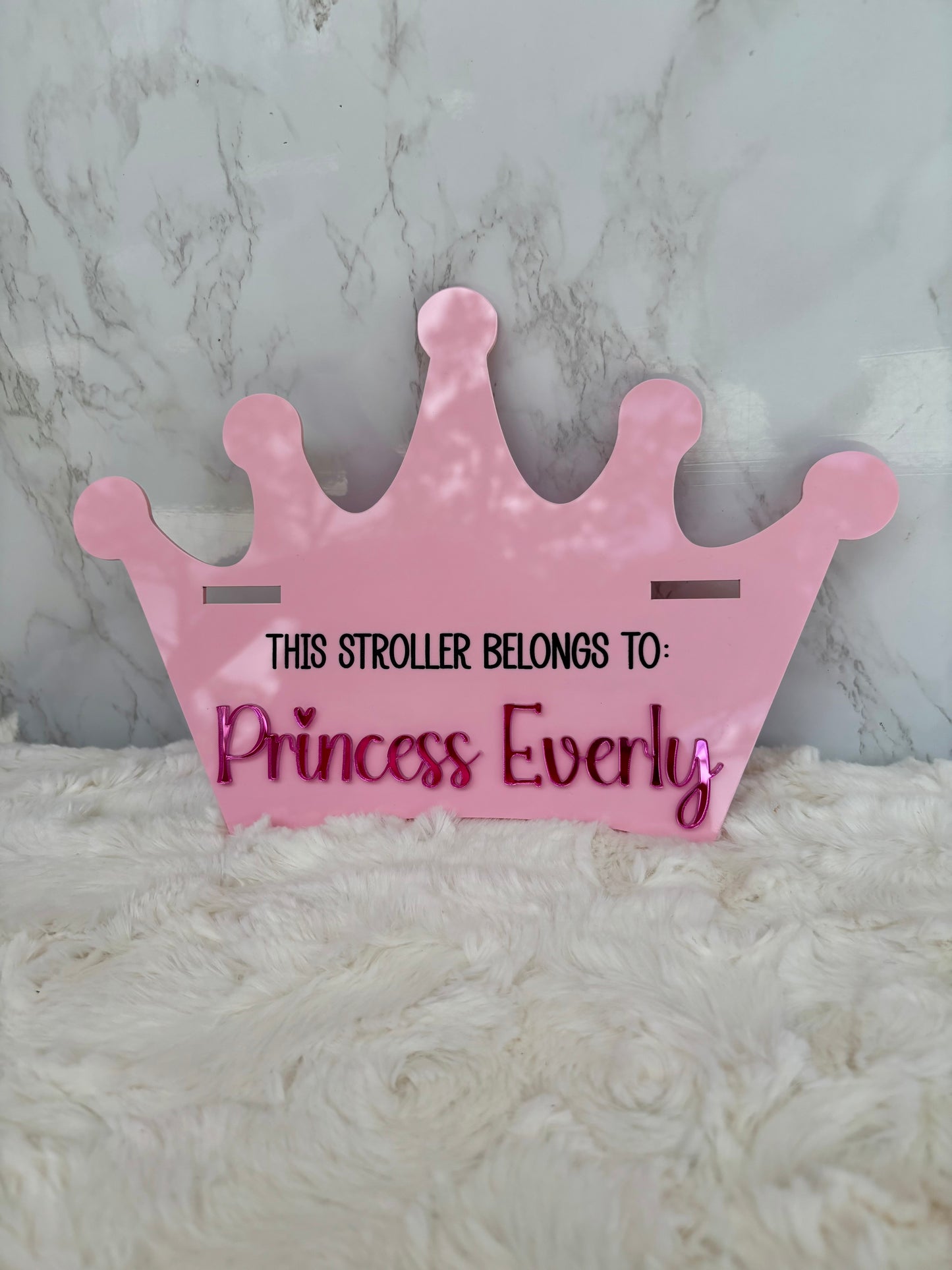 Princess Crown Stroller Tag