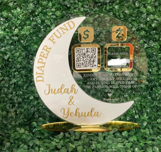 Moon Shape QR Code Sign