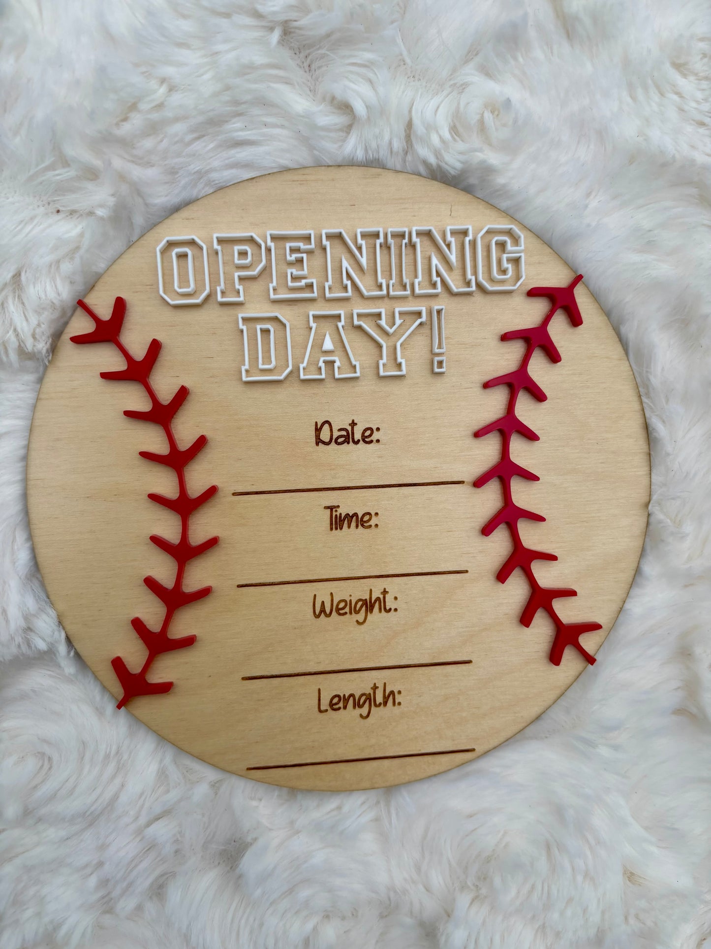 Baby Birth Announcement “Opening Day”