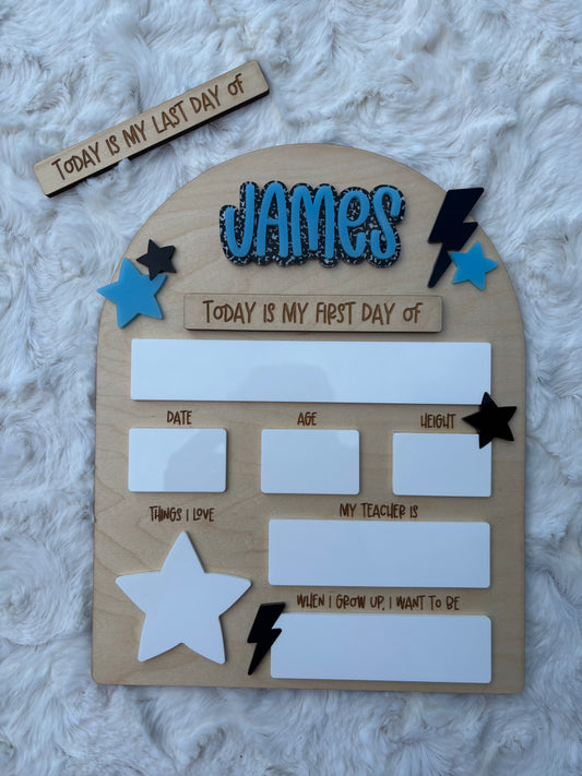 First/Last Back to School Board
