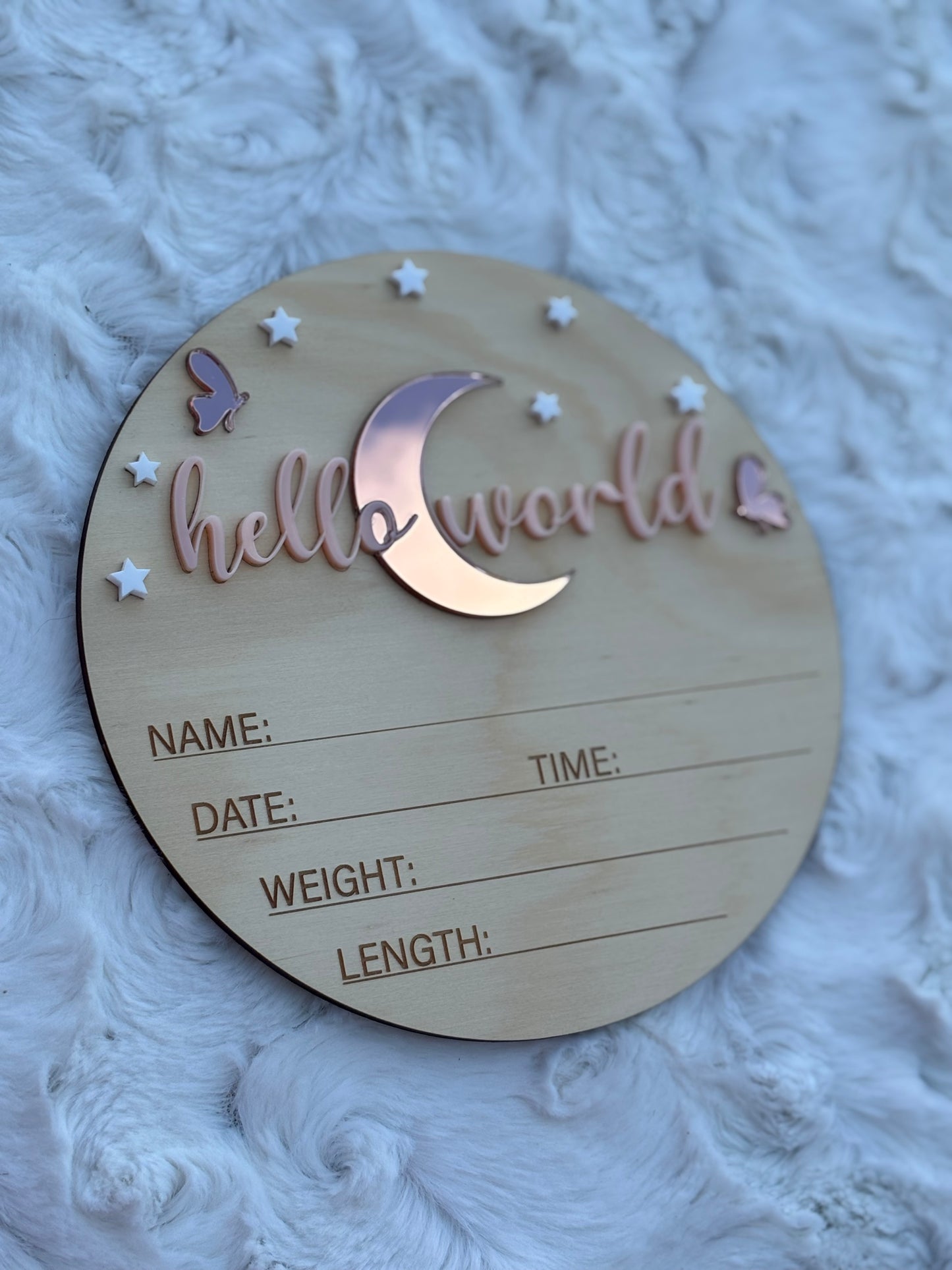 Hello World Birth Stat Announcement