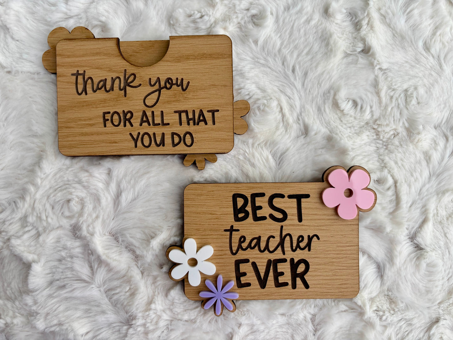 Floral Teacher Gift Card Holder