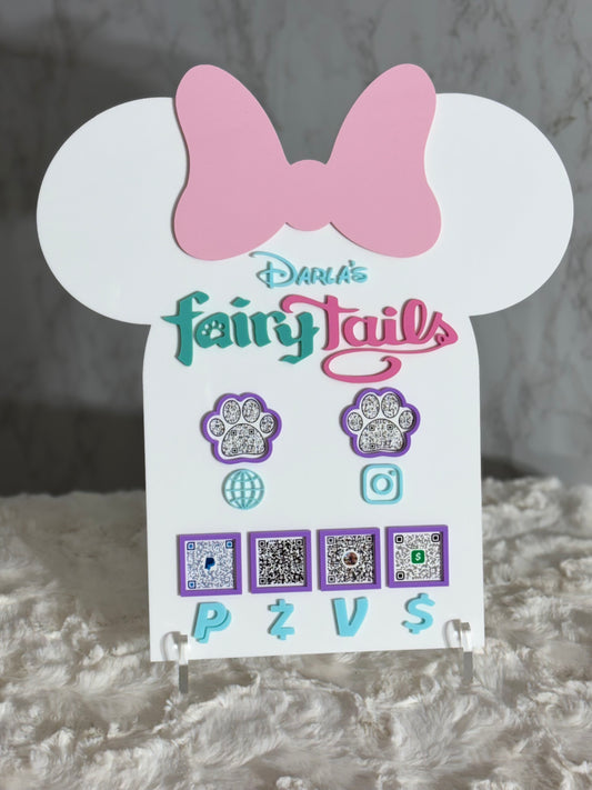 Custom Design QR Code Social + Payment Sign