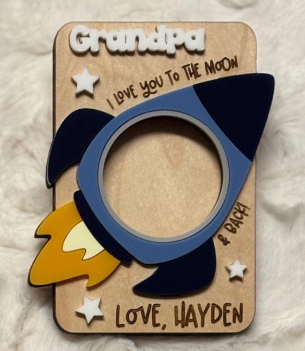 Rocket Ship Photo Frame