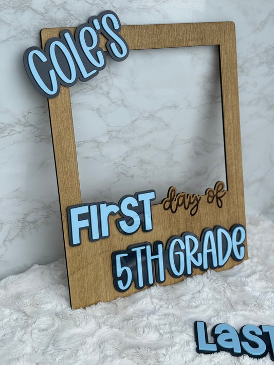 First/Last Day Photo Frame Prop