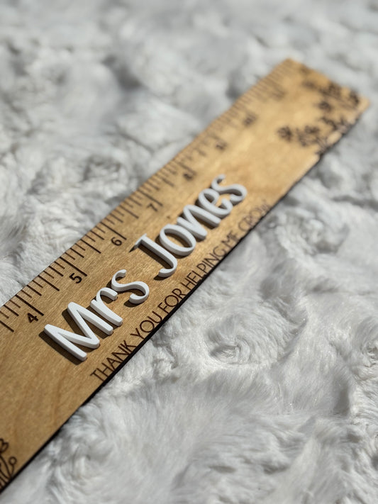 Personalized Floral Ruler