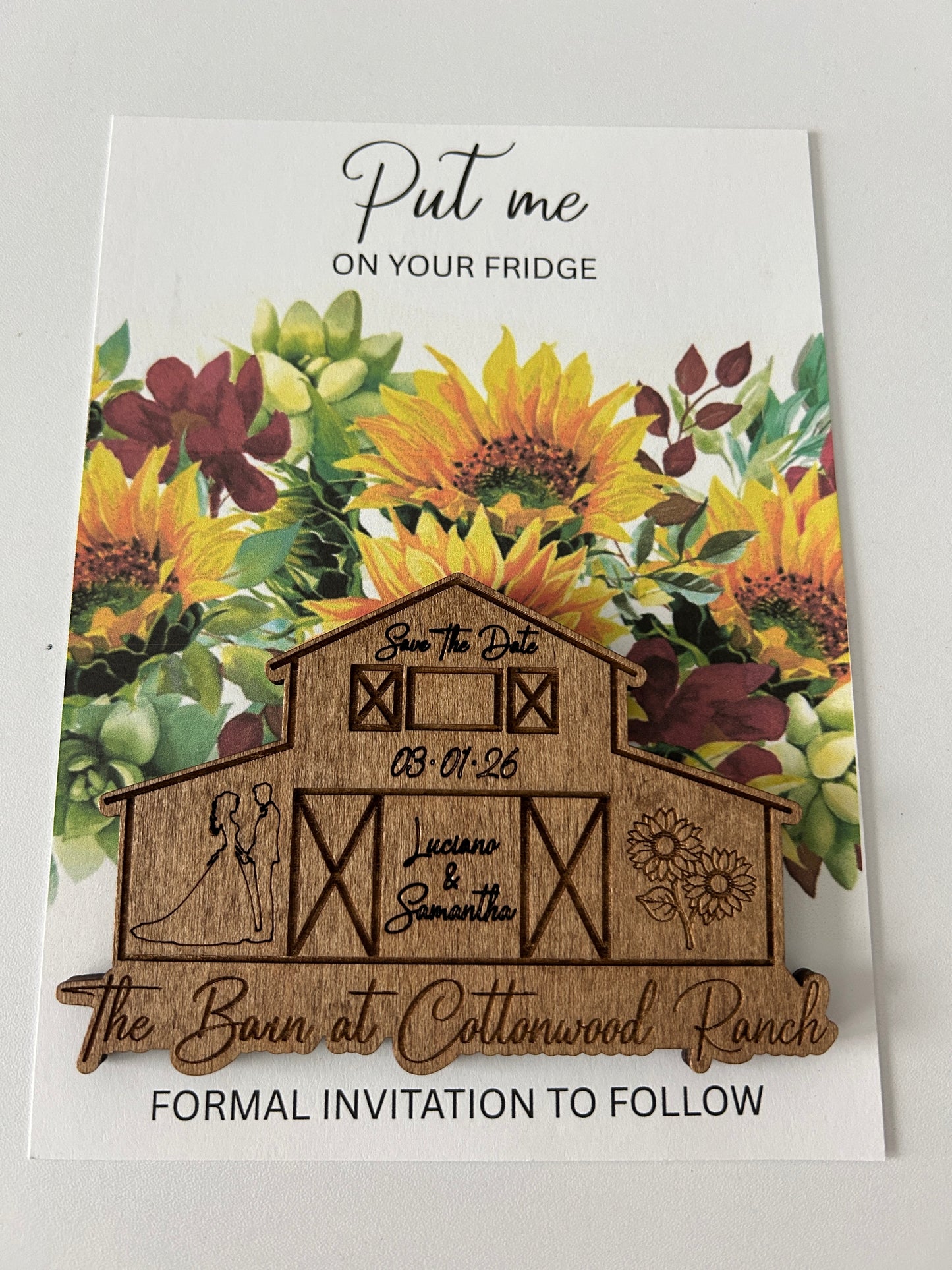 Wood Magnet Save The Date