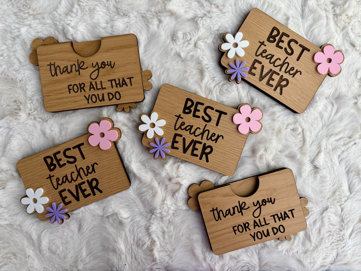 Floral Teacher Gift Card Holder
