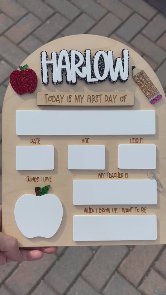 First/Last Back to School Board